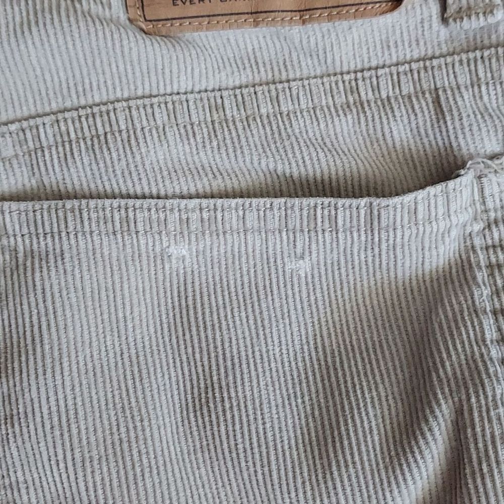 American Eagle Cords Women's Corduroy Pants Straight Leg Button Fly‎ Beige Tan 8 - Picture 9 of 11